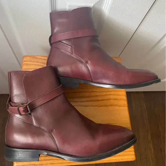 VINCE CAMUTO Hop Cordovan Leather Jodhpur Ankle Boots SZ 8M