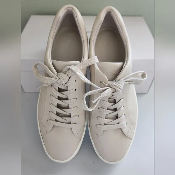 Vince Leather Platform Sneakers Women's 7
