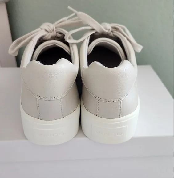 Vince Leather Platform Sneakers Women's 7