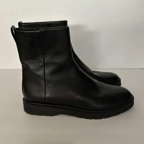 Vince Women’s Leather Black Boots Size 7 Water Resistant