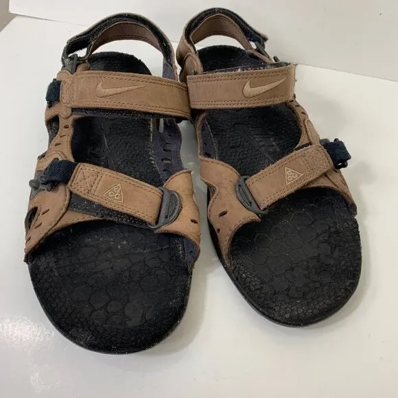 Vintage 90’s Nike Air Deschütz Men’s Sandals Brown and Black Size 10