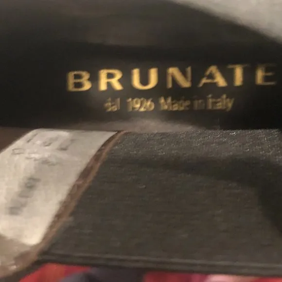 Vintage BRUNATE Black Suede Chelsea Boots