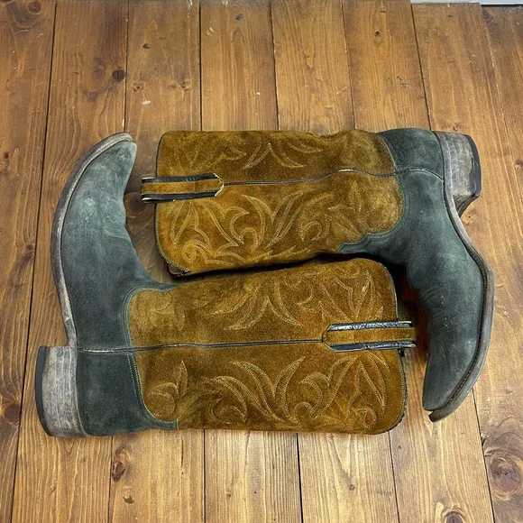 Vintage California Boots men’s suede western boots