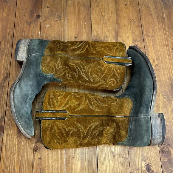 Vintage California Boots men’s suede western boots