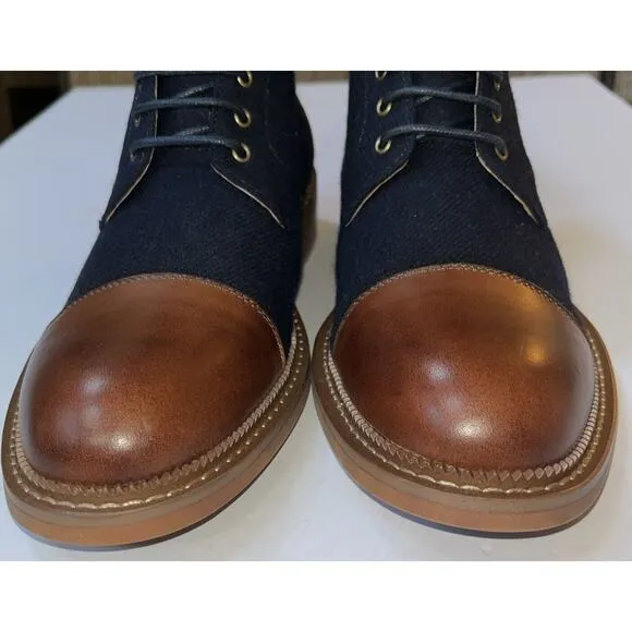 Vintage Foundry Co.‎ Men's Lace Up Casual Boots Blue/ Brown NEW Size 7.5 VF1268A