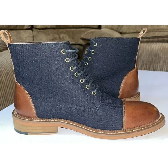 Vintage Foundry Co.‎ Men's Lace Up Casual Boots Blue/ Brown NEW Size 7.5 VF1268A