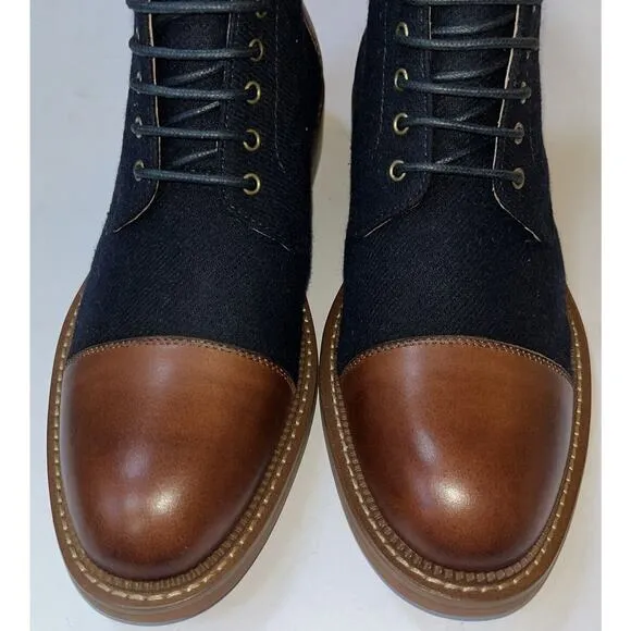 Vintage Foundry Co.‎ Men's Lace Up Casual Boots Blue/ Brown NEW Size 7.5 VF1268A