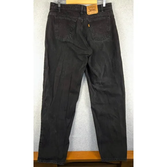 Vintage Levi's Orange Tab 560 Jeans Loose Fit Leg Black 38x34 (Fits 36x34)