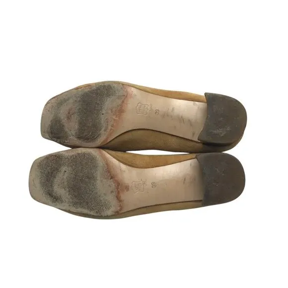 Vintage Moschino Tan Suede Heels with Heart Detail Size 39 - Ultra Rare