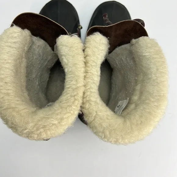 Vintage Sorel Bighorn Boots Made In Canada Brown Leather Winter Snow Mens 9