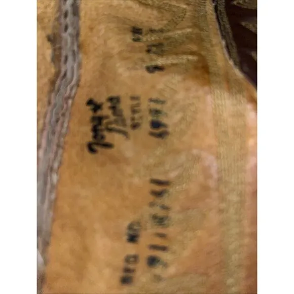 Vintage Tony Lama Leather Cowboy Boots Men's Size 9EE Brown Style 6991