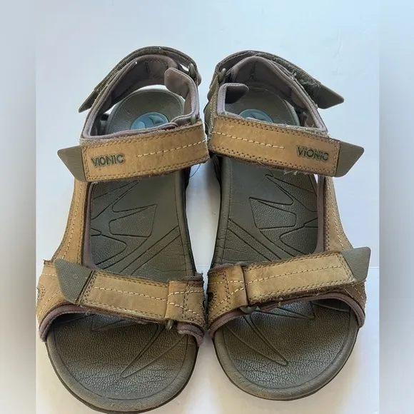 Vionic 44 Boyes Hiking Sandals Size 9 Brown