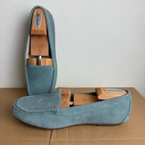 Vionic Debbie Arch Support Moccasin Loafer Shoes Blue Suede Womens 10