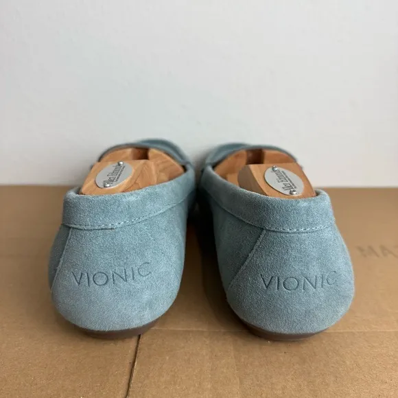 Vionic Debbie Arch Support Moccasin Loafer Shoes Blue Suede Womens 10