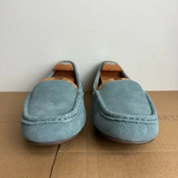 Vionic Debbie Arch Support Moccasin Loafer Shoes Blue Suede Womens 10
