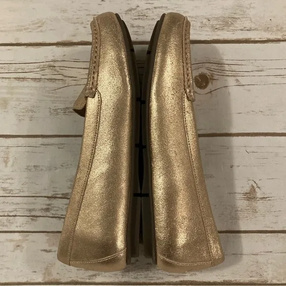 Vionic Debbie Metallic Leather Loafer Slip On Shoes-Rose Gold-9.5 W/M US