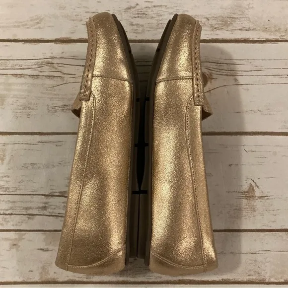 Vionic Debbie Metallic Leather Loafer Slip On Shoes-Rose Gold-9.5 W/M US