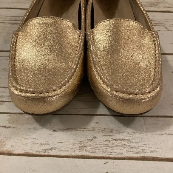 Vionic Debbie Metallic Leather Loafer Slip On Shoes-Rose Gold-9.5 W/M US