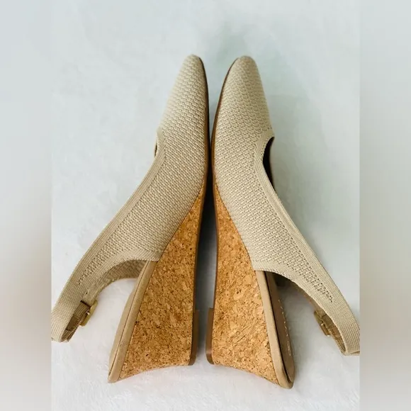 VIVAIA Almond-Toe Slingback Wedge Sandals (Tamia Slingback) Euro Size 39 US 8