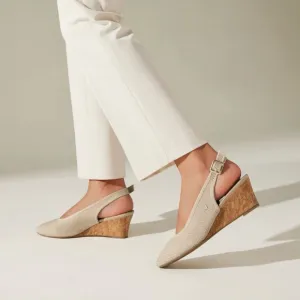 VIVAIA Almond-Toe Slingback Wedge Sandals (Tamia Slingback) Euro Size 39 US 8