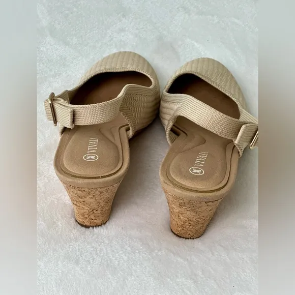 VIVAIA Almond-Toe Slingback Wedge Sandals (Tamia Slingback) Euro Size 39 US 8