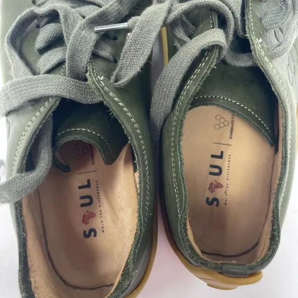 Vivobarefoot Addis Wild Hide Leather Women's Sneakers in green sz 35 US 5