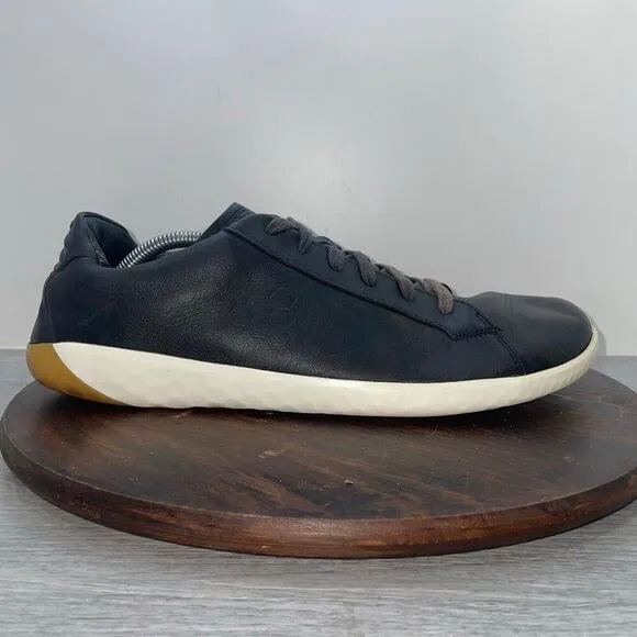 Vivobarefoot Mens 13 US 47 EU Trainers Geo Court II Black Leather Shoes Sneaker