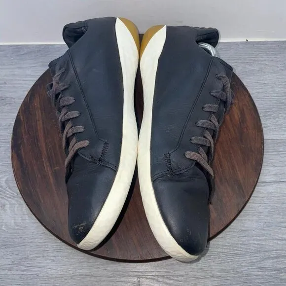Vivobarefoot Mens 13 US 47 EU Trainers Geo Court II Black Leather Shoes Sneaker