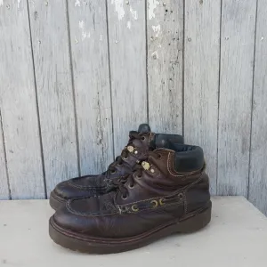 Vtg DOC MARTENS 8460 AW004 Men's Leather Boots Size US 9  Brown England Y2k