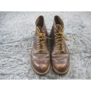 VTG Red Wing Shoes Mens 11B Brown Leather Chukka Lace Up Boots Casual Cork Sole