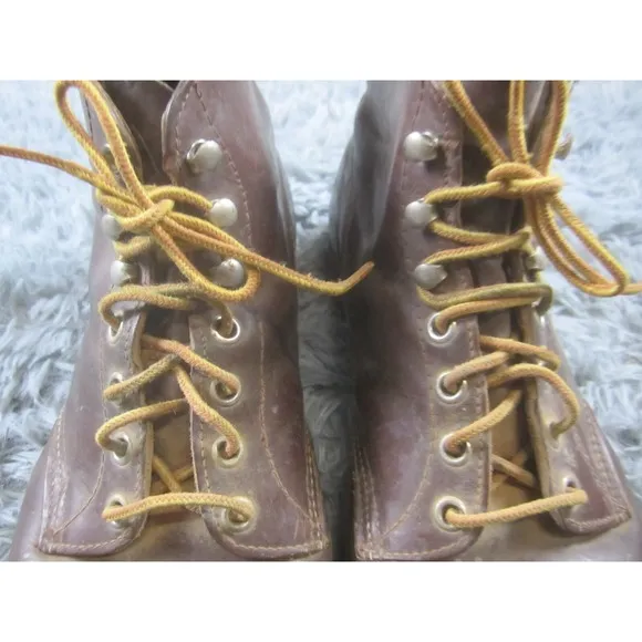 VTG Red Wing Shoes Mens 11B Brown Leather Chukka Lace Up Boots Casual Cork Sole