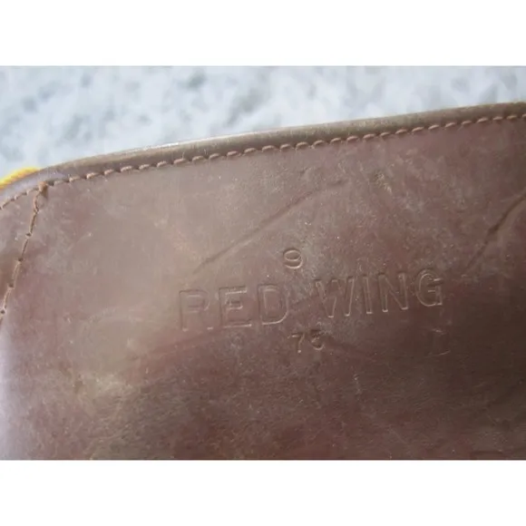 VTG Red Wing Shoes Mens 11B Brown Leather Chukka Lace Up Boots Casual Cork Sole