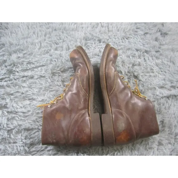 VTG Red Wing Shoes Mens 11B Brown Leather Chukka Lace Up Boots Casual Cork Sole