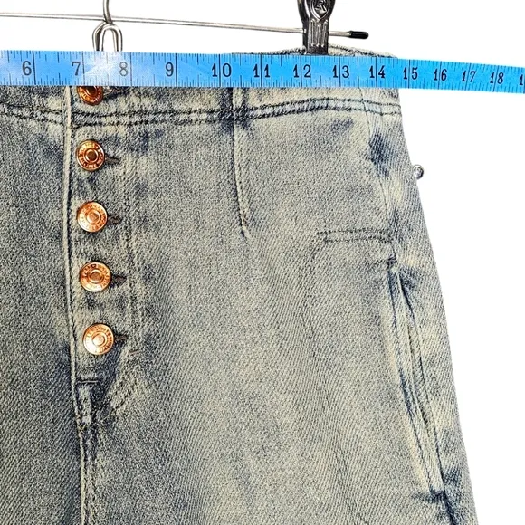 We The Free Osaka Jeans Button Fly Barrel Leg Casual Moto Relax Effortless S 25