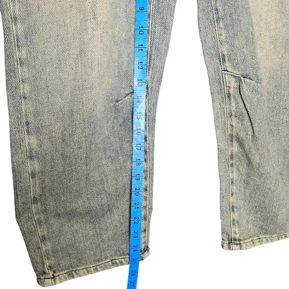 We The Free Osaka Jeans Button Fly Barrel Leg Casual Moto Relax Effortless S 25