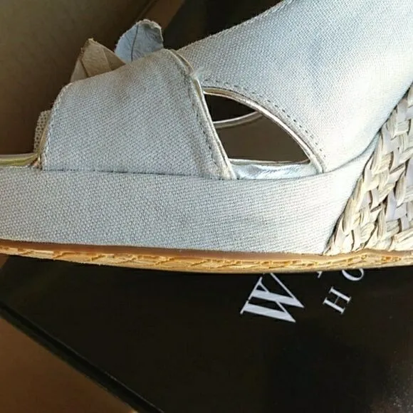 WHBM Slingback Wedge Platform Sandals Sz 9 NWB