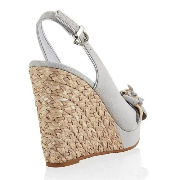 WHBM Slingback Wedge Platform Sandals Sz 9 NWB