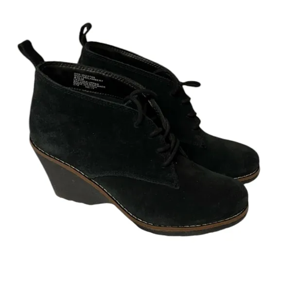 WHITE MOUNTAIN WOMEN'S LAMBERT BLACK LEATHER BOOTIE SIZE 8.5