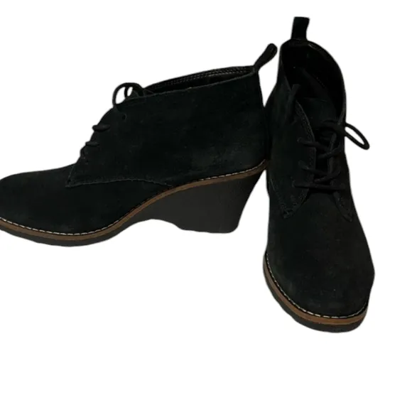 WHITE MOUNTAIN WOMEN'S LAMBERT BLACK LEATHER BOOTIE SIZE 8.5