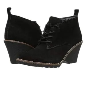 WHITE MOUNTAIN WOMEN'S LAMBERT BLACK LEATHER BOOTIE SIZE 8.5
