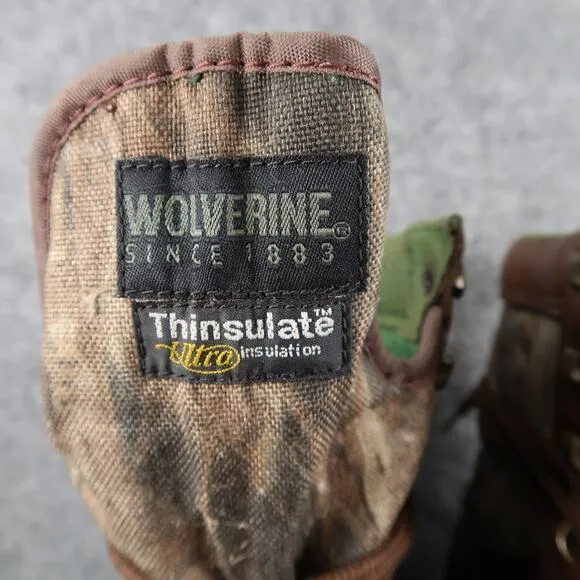 Wolverine Shoes Men 9.5 Boots Hunter Leather Camo Insulated Wide Width GTX Sport