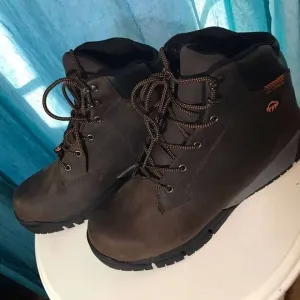 Wolverine Steel Toe Work Brown Shoes Size 11.5M