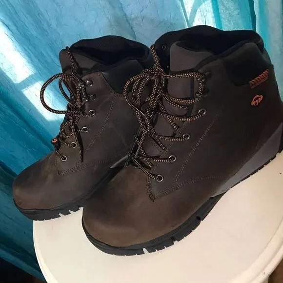 Wolverine Steel Toe Work Brown Shoes Size 11.5M