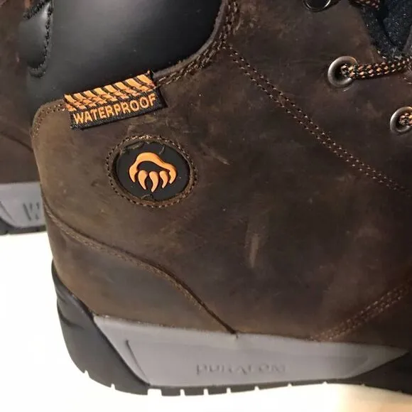 Wolverine Steel Toe Work Brown Shoes Size 11.5M