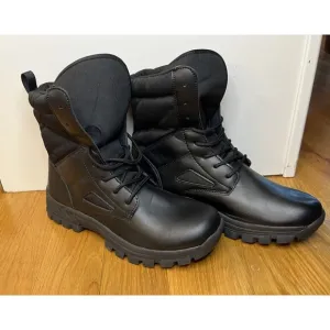 Women’s Faux Leather Lightweight Black Tactical Boots Size 43 US Size 12 NEW