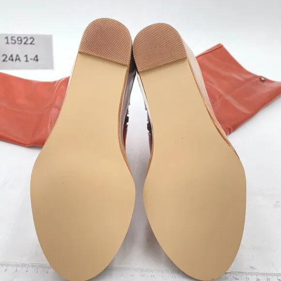 Women's  Knee High Boots Fashion Wedge Heel 3 Inch Boot for Women Orange