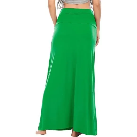 Womens Maxi Skirts Long Skirt for Women Grass Green