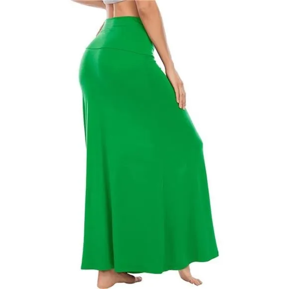 Womens Maxi Skirts Long Skirt for Women Grass Green
