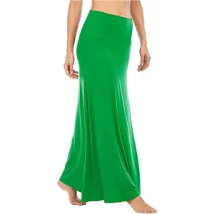 Womens Maxi Skirts Long Skirt for Women Grass Green