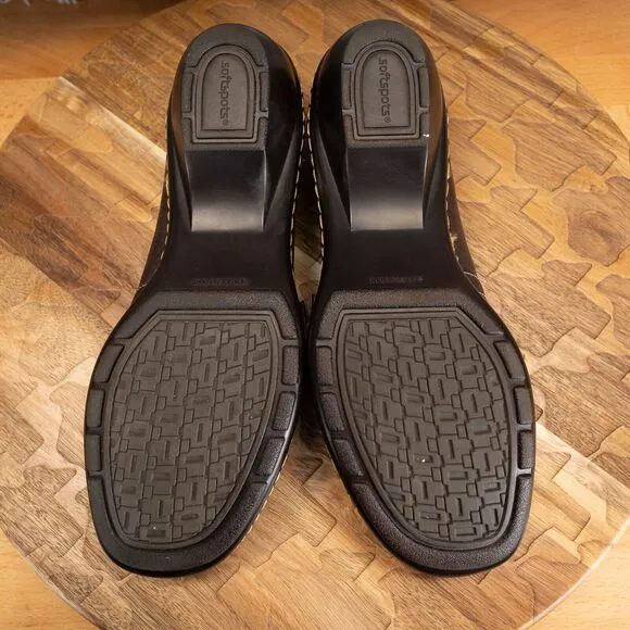 Women's New Softspots Mary Jane Brown Leather Casual Shoes size 9N